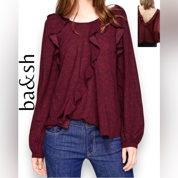 ba&sh Tops - NWT BA&SH Rita Open Back Top - Bordeaux 🔥SOLD OUT🔥